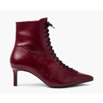 MESTIZO HERMES – Δερμάτινο Μποτάκι σε Μπορντό με Κορδόνια - Image 3