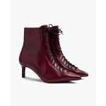 MESTIZO HERMES – Δερμάτινο Μποτάκι σε Μπορντό με Κορδόνια