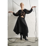 Hourglass Κιμονό από Τούλι με Πιέτες