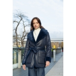 Παλτό Διπλής Όψης με Ζώνη