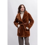 Παλτό Διπλής Όψης με Ζώνη – Καραμέλα