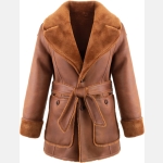 Παλτό Διπλής Όψης με Ζώνη – Καραμέλα - Image 2