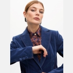 Εφαρμοστό Σακάκι από Τζιν με Βελούδινο Φινίρισμα - Image 2