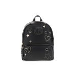 Σακίδιο πλάτης με μπροστινή τσέπη, άνοιγμα με διπλό φερμουάρ σε μαύρο χρώμα