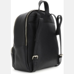 Σακίδιο πλάτης με μπροστινή τσέπη, άνοιγμα με διπλό φερμουάρ σε μαύρο χρώμα - Image 2