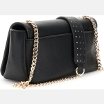 Mαύρη τσάντα ώμου με καπάκι και τρουκς - Image 2