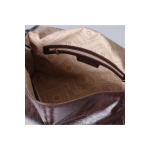 Γυαλιστερή τσάντα χειρός με καπάκι και μεταλλική λαβή - Image 3