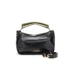 Μίνι τσάντα με εφέ δέρματος naplak με μαύρη μεταλλική λαβή