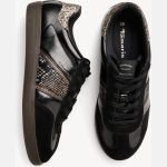 Αθλητικά Sneakers – Μαύρα με Λεπτομέρειες Snake - Image 4