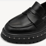 Δερμάτινες παντόφλες - μαύρες - Image 3