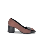 Γυναικεία Δερμάτινη Γόβα Wall Street – Ταμπά & Μαύρο