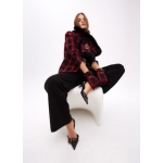 Γάντια Tartan με Λεοπάρ Μανσέτα & Μεταλλικό Λογότυπο LC