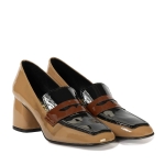 Γυναικεία Δερμάτινη Γόβα – Καρέ Λουστρίνι