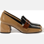 Γυναικεία Δερμάτινη Γόβα – Καρέ Λουστρίνι - Image 2