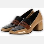 Γυναικεία Δερμάτινη Γόβα – Καρέ Λουστρίνι - Image 3