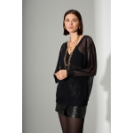 LEMON PIE BLOUSE – Μαύρη See-Through Μπλούζα