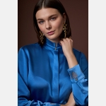 CARAMEL SHIRT – Μακρύ Μπλε Πουκάμισο - Image 6