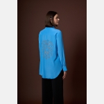 CARAMEL SHIRT – Μακρύ Μπλε Πουκάμισο - Image 3