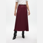 Μακριά Πλισέ Φούστα με Κερωμένο Εφέ – Μπορντό - Image 4