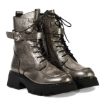 Γυναικείο Αρβυλάκι Δερμάτινο Ασημί