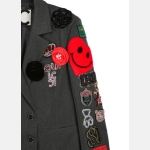 Oversize Σακάκι με Σταυρωτό Κούμπωμα & Patch Λεπτομέρειες - Image 3