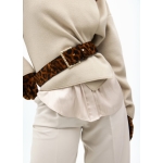 Ζώνη Animal Print με Εντυπωσιακή Αγκράφα