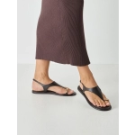 Δερμάτινα Σανδάλια με Λουράκι-Μαυρο - Image 5