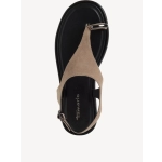 Δερμάτινα Σανδάλια με Λουράκι-Μπεζ - Image 6