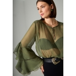 SFOGLIATELLS TUNIC – Πράσινη Διάφανη Tunic