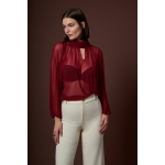 PAVLOVA TUNIC – Κόκκινη See-Through Πουκαμίσα - Image 3